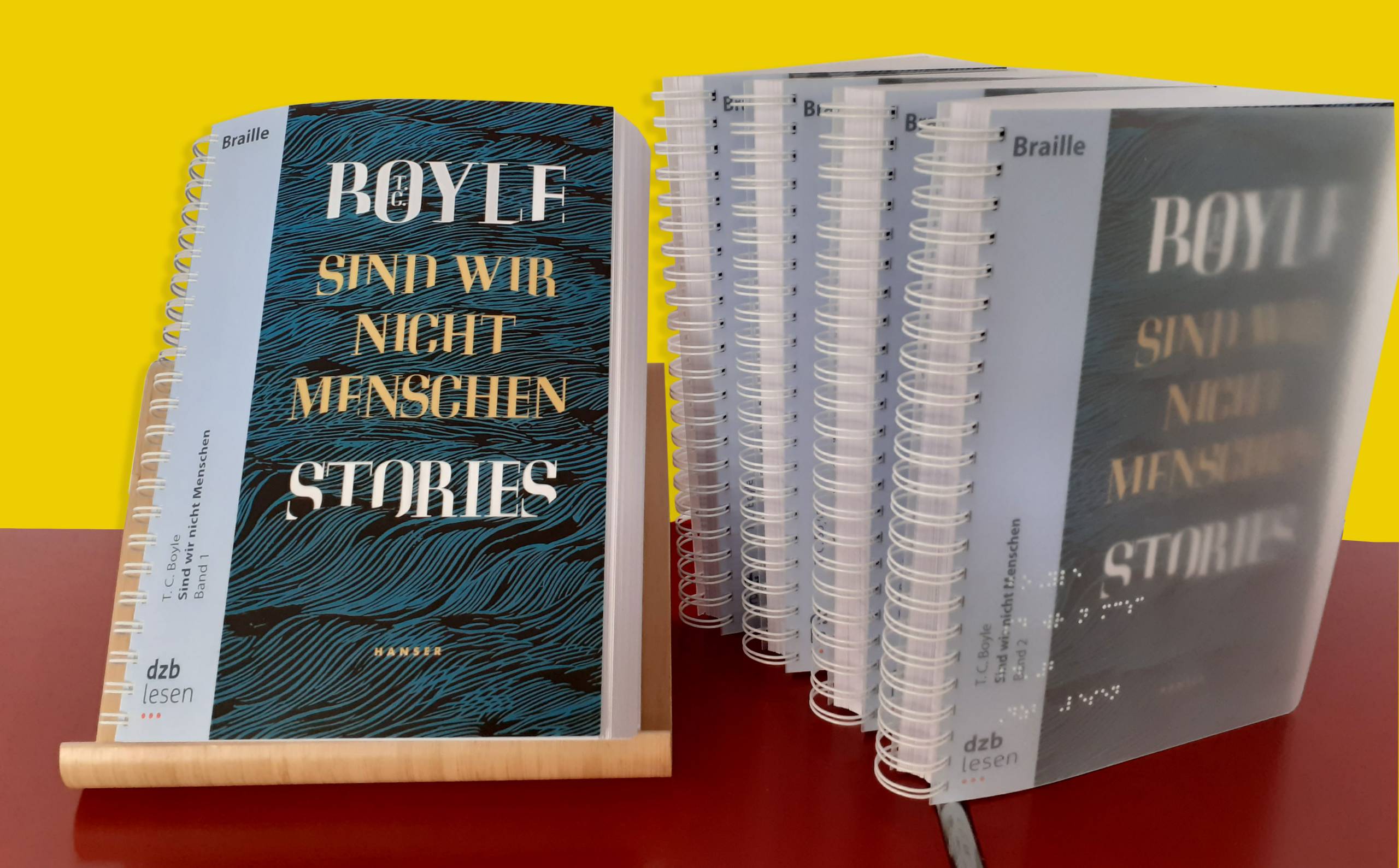 5-bändiges Braillebuch von T. C. Boyle